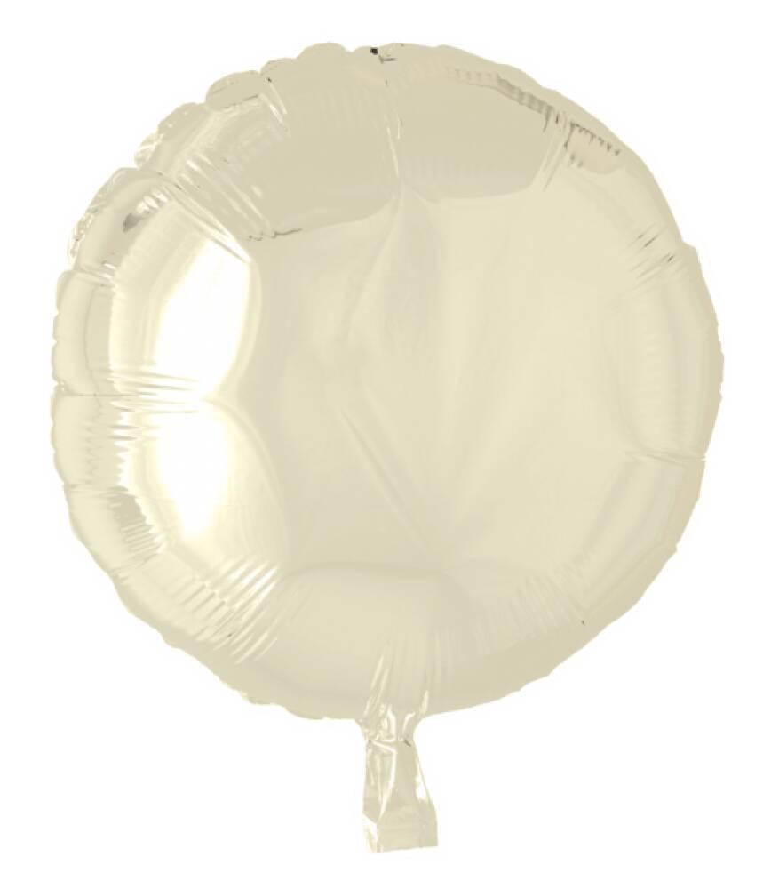 Folieballong Rund Perlemor / Ivory