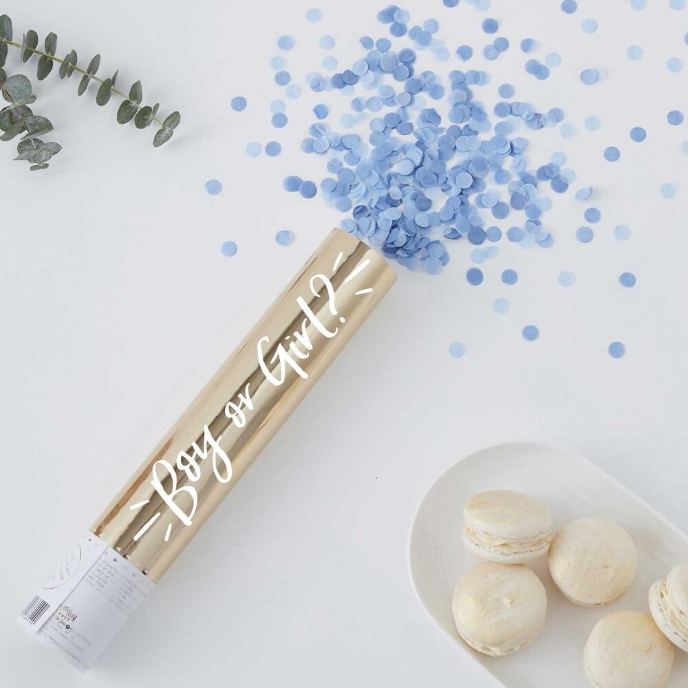 Gender Reveal Confetti Cannon - Blue