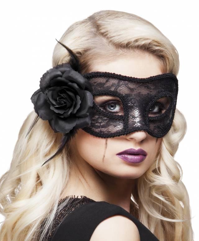 Lace Mask Black Rose MYSTIQUE