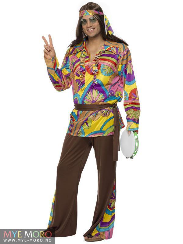 Psykedelisk Hippie Herrekostyme Deluxe