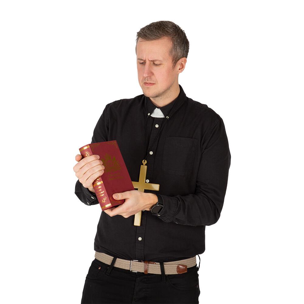 Prest - Tilbehørsett - Krage, Kors og Bibel