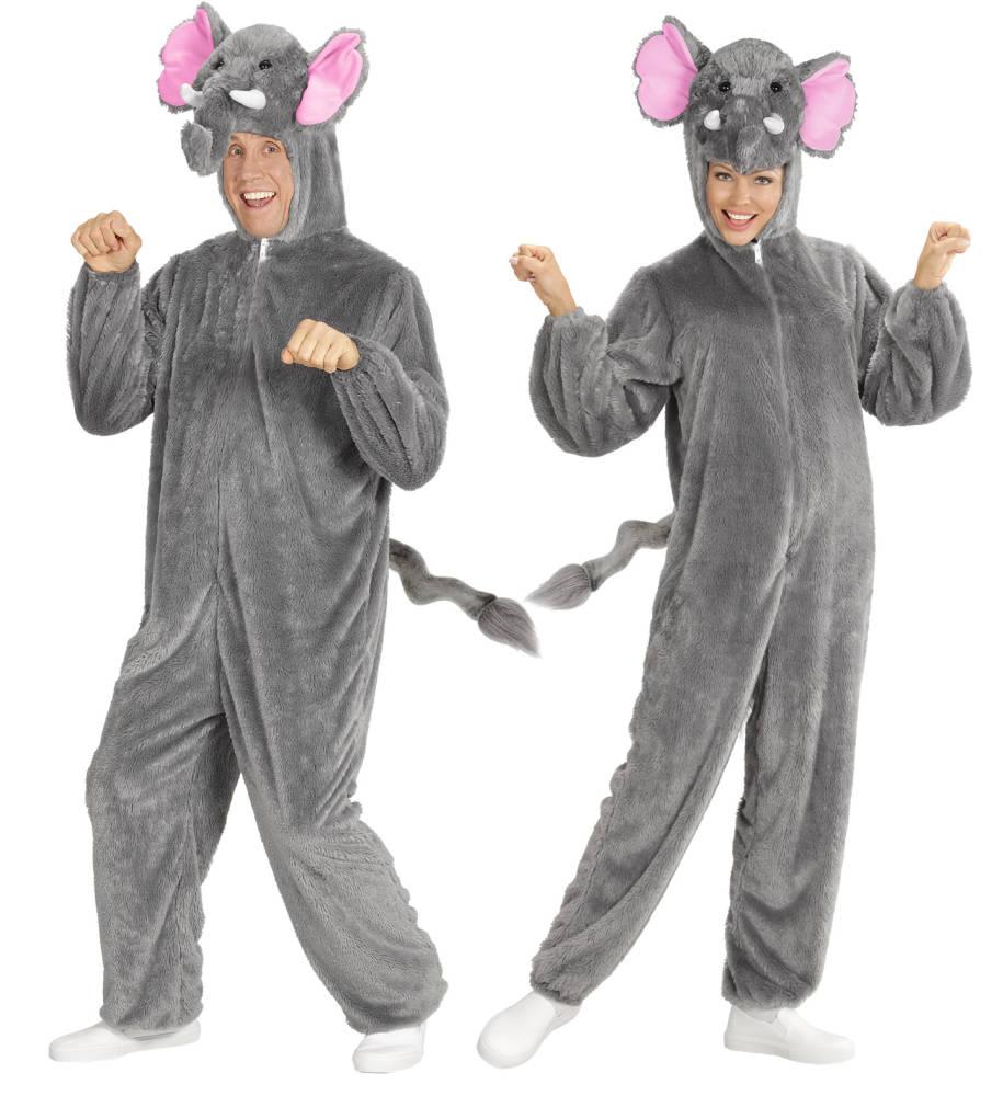 Elefant Kostyme Soft Plysj Unisex Voksen