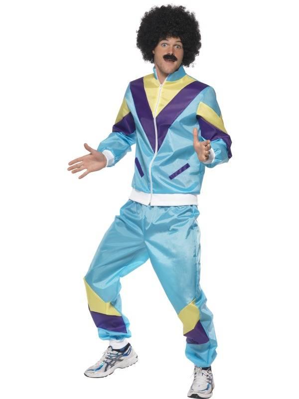 1980`s Grilldress Joggedress Herre Turkis