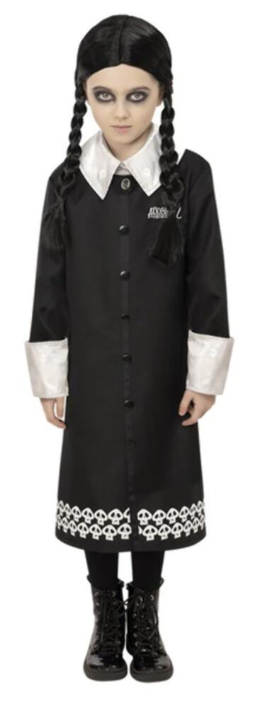 Addams Family Wednesday Kostyme Barn - Dress & Wig