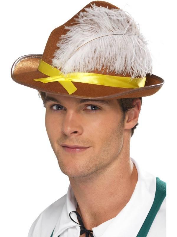 Bavarian Hatt Brun med fjær