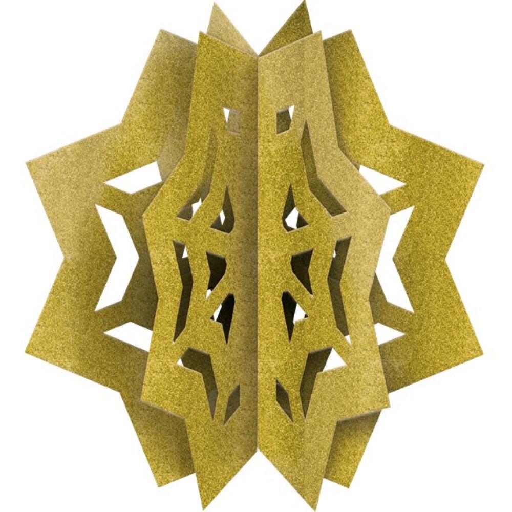 Eid Glitter Stjernedekorasjon 3D - 23cm