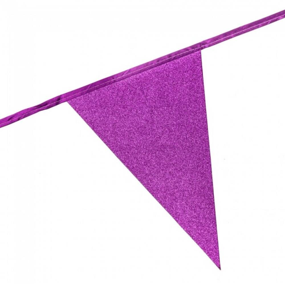 Flaggbanner Glitter Hot Pink Deluxe