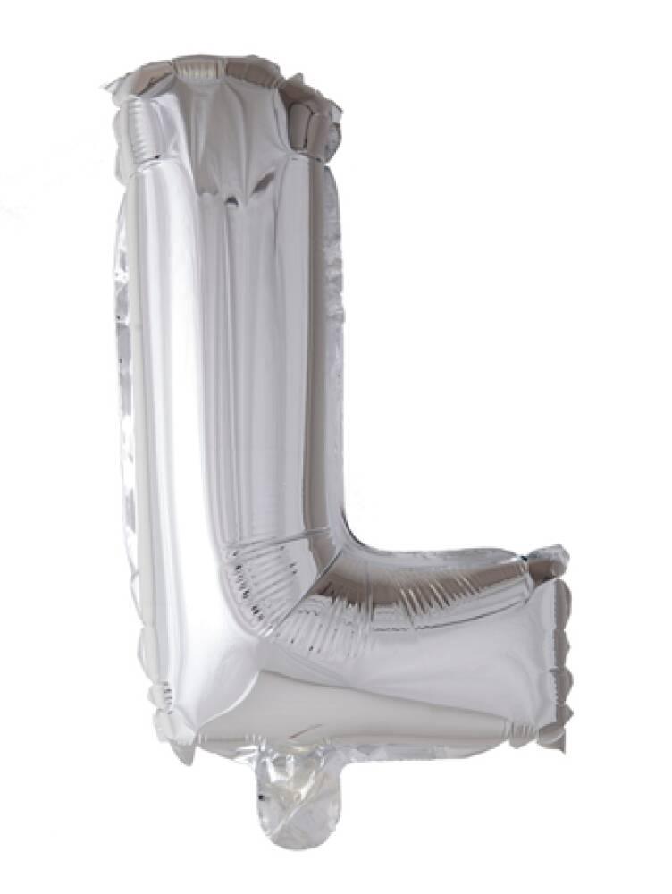 Bokstavballong Sølv Folie ca 41cm L
