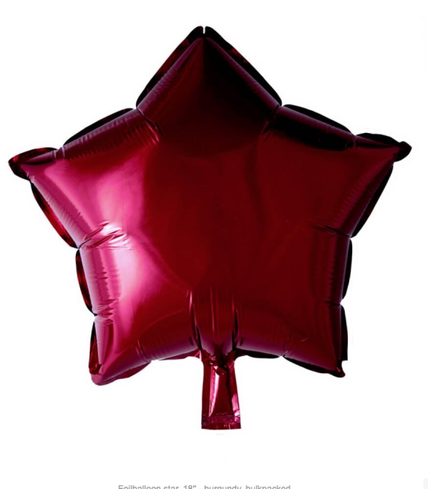 Folieballong Stjerne Burgundy