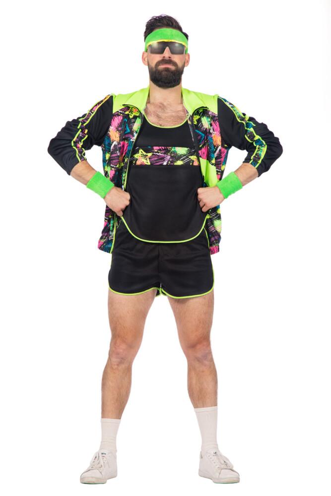 1980`s Retro Aerobic Fitness Outfit Herre