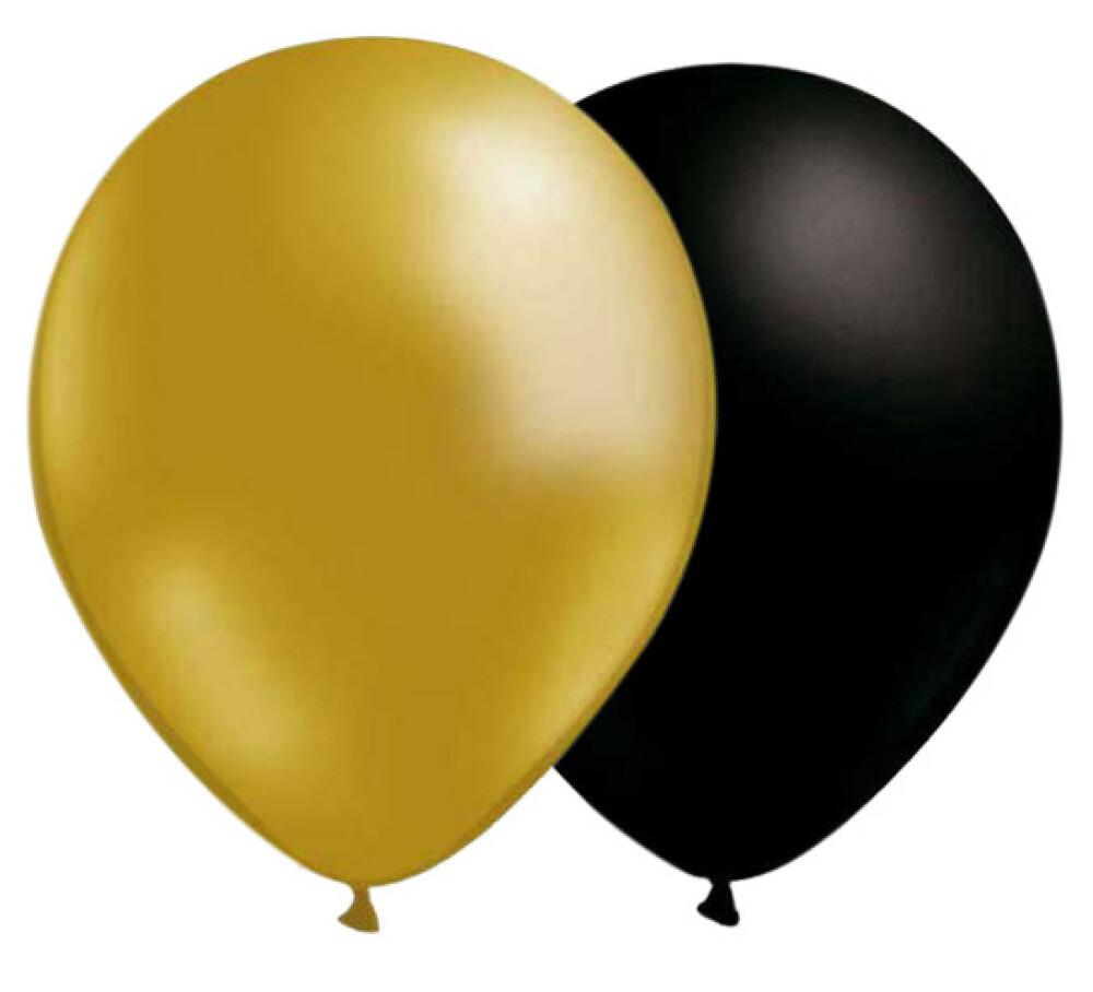 Ballongkombo - Gull-Svart 25-pack