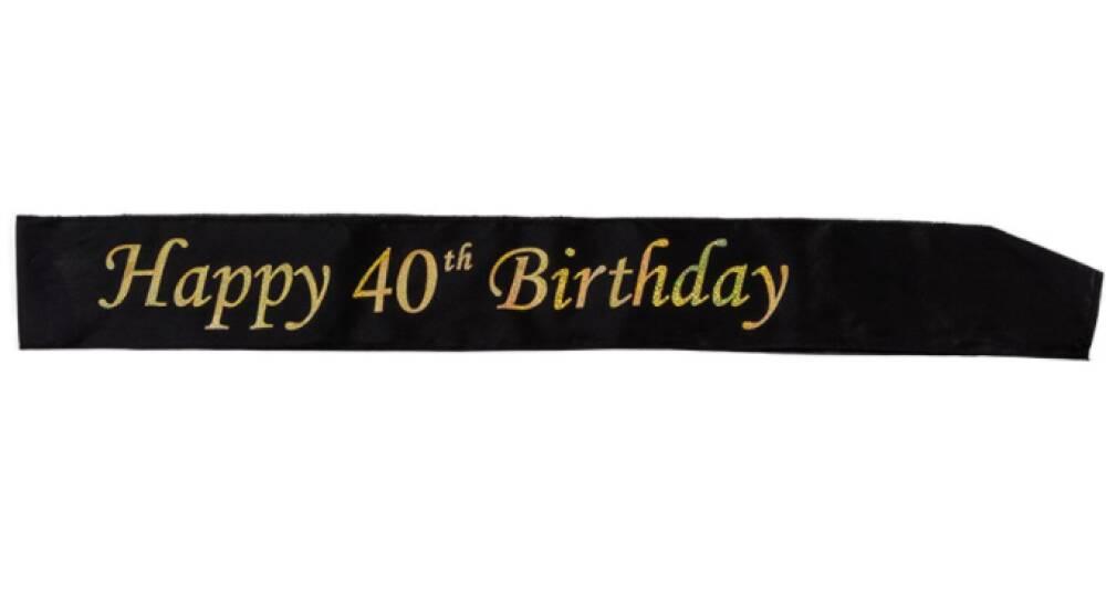 Ordensbånd 40 ÅR Svart & Gull