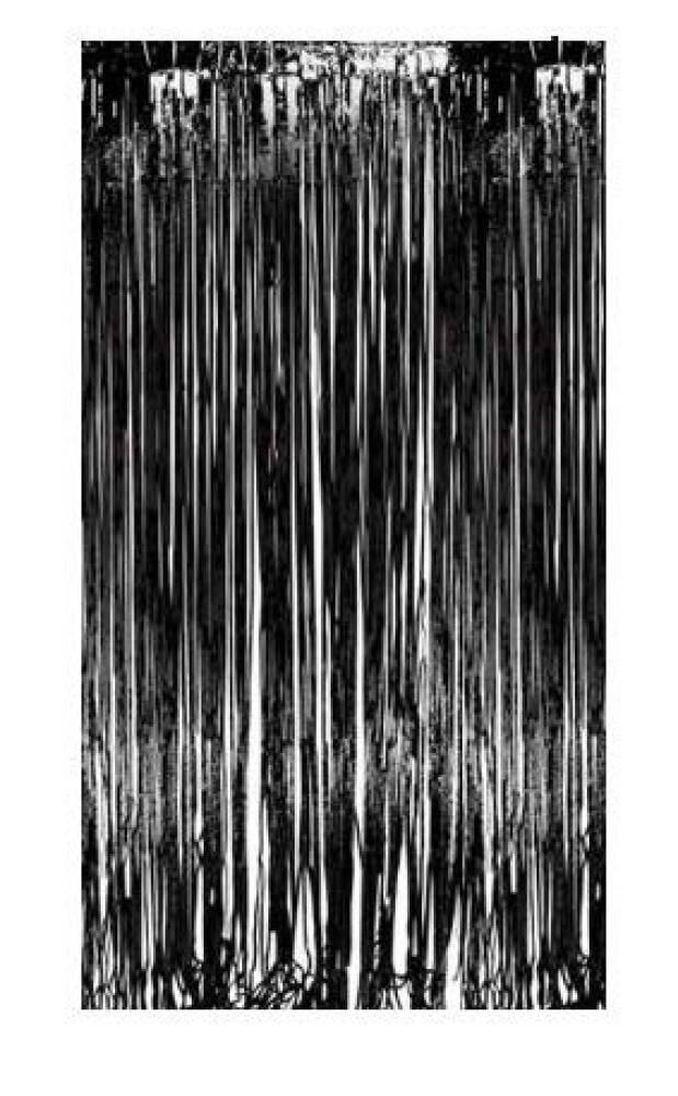 Backdrop Draperi Svart Tinsel Dørbredde