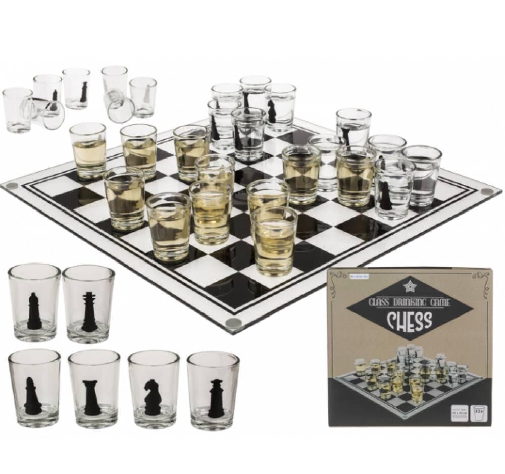 Drikkespill Sjakk inkl 32 shotglass