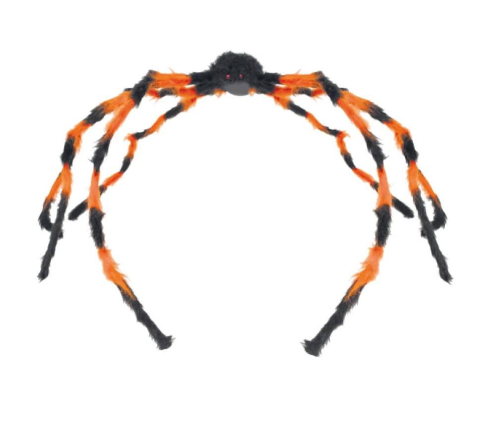 Edderkopp Hårete enorm 2 meter svart/orange