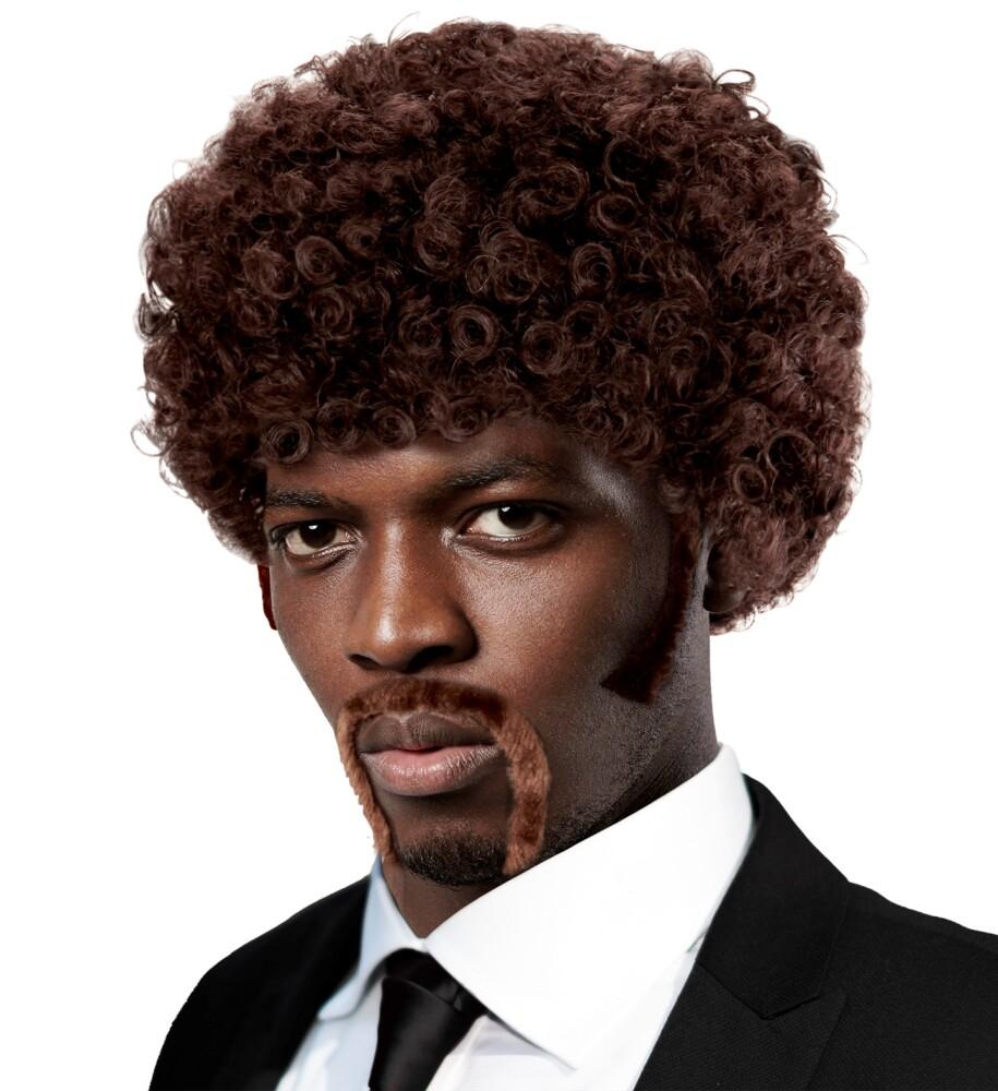 Pulp Afro Brun med bart