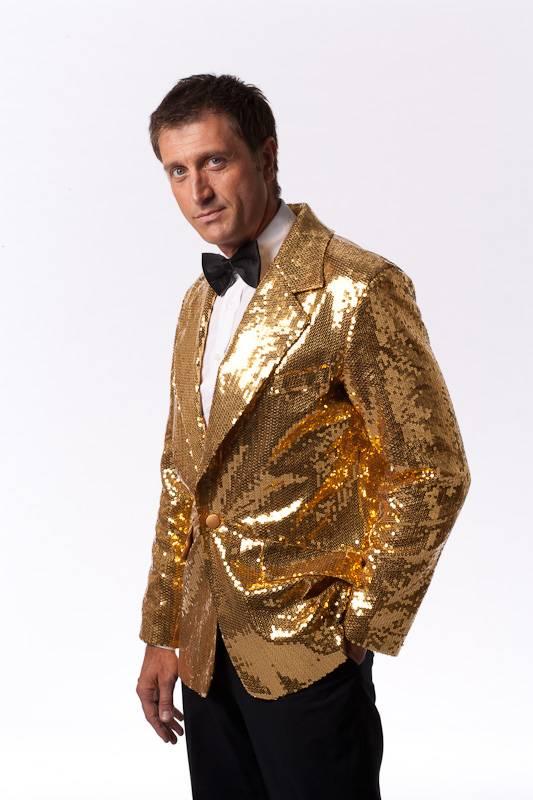 Paljett Blazer Jakke Gull Deluxe