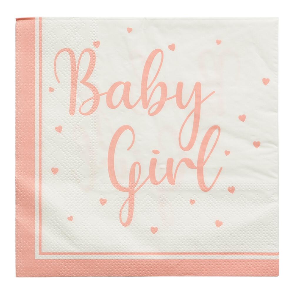 Baby Girl Servietter - Light Pink - 16 stk