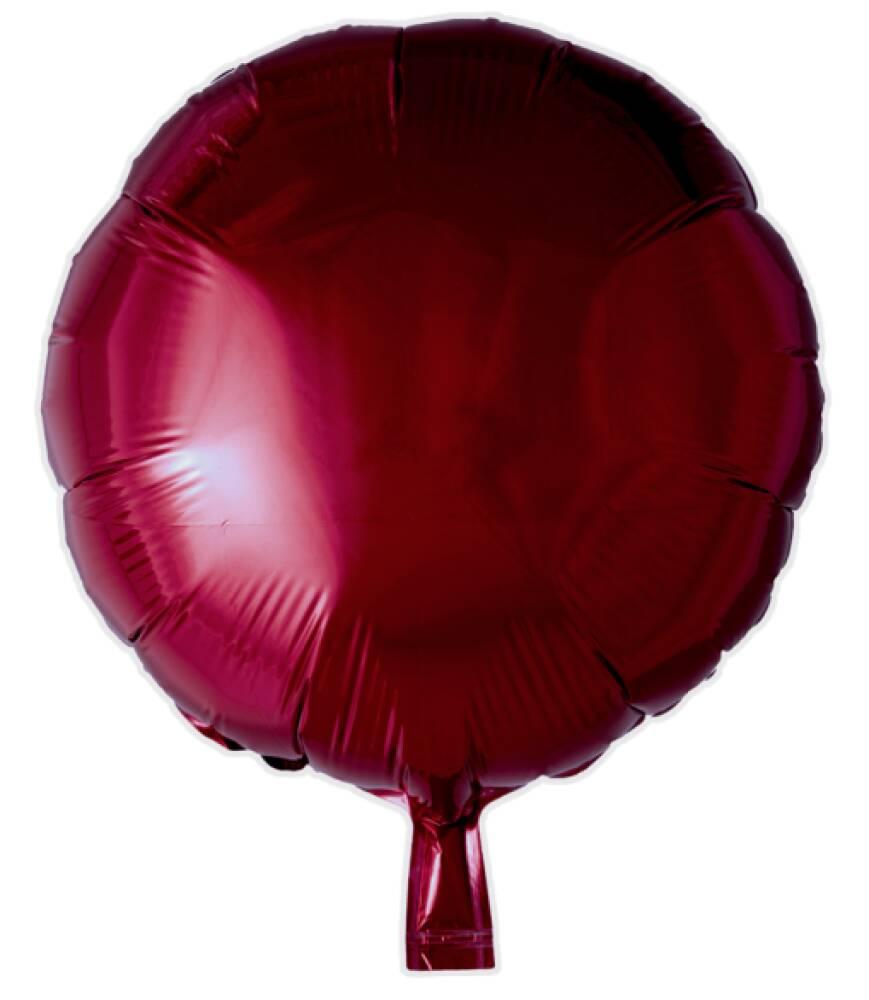 Folieballong Rund Burgundy