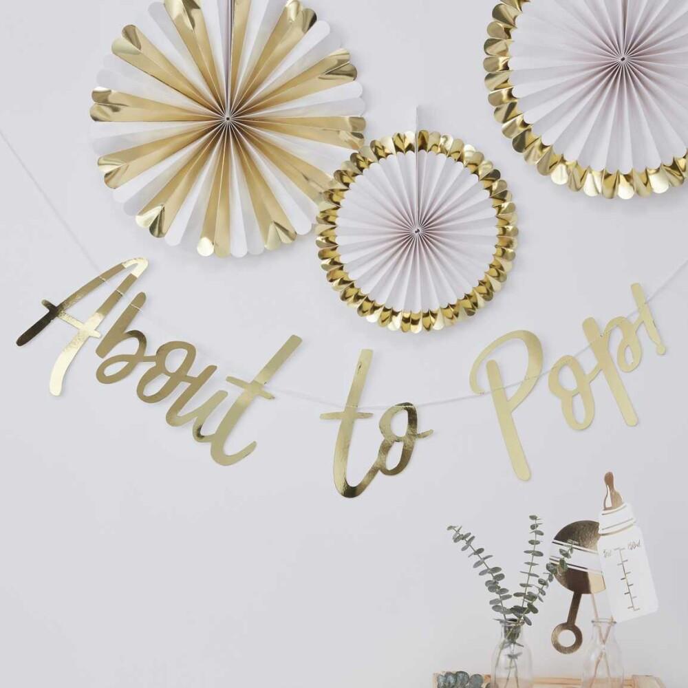 About to Pop! - Baby Shower Banner
