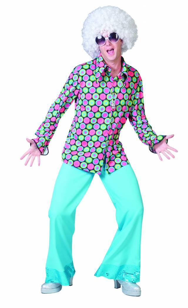 Disco skjorte Neonbomber Herre