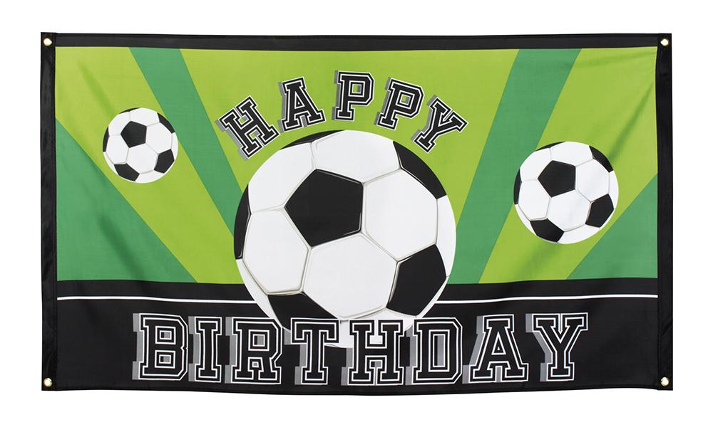 Fotball Flagg Happy Birthday