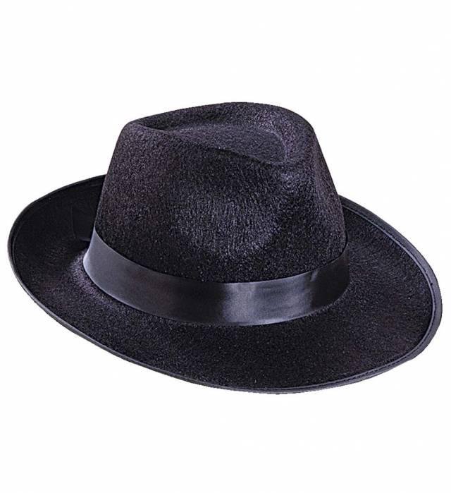 Gangsterhatt Felt bred brem