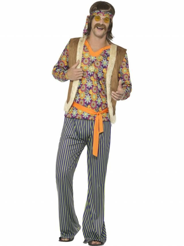 1960`s Hippie Singer Kostyme Herre