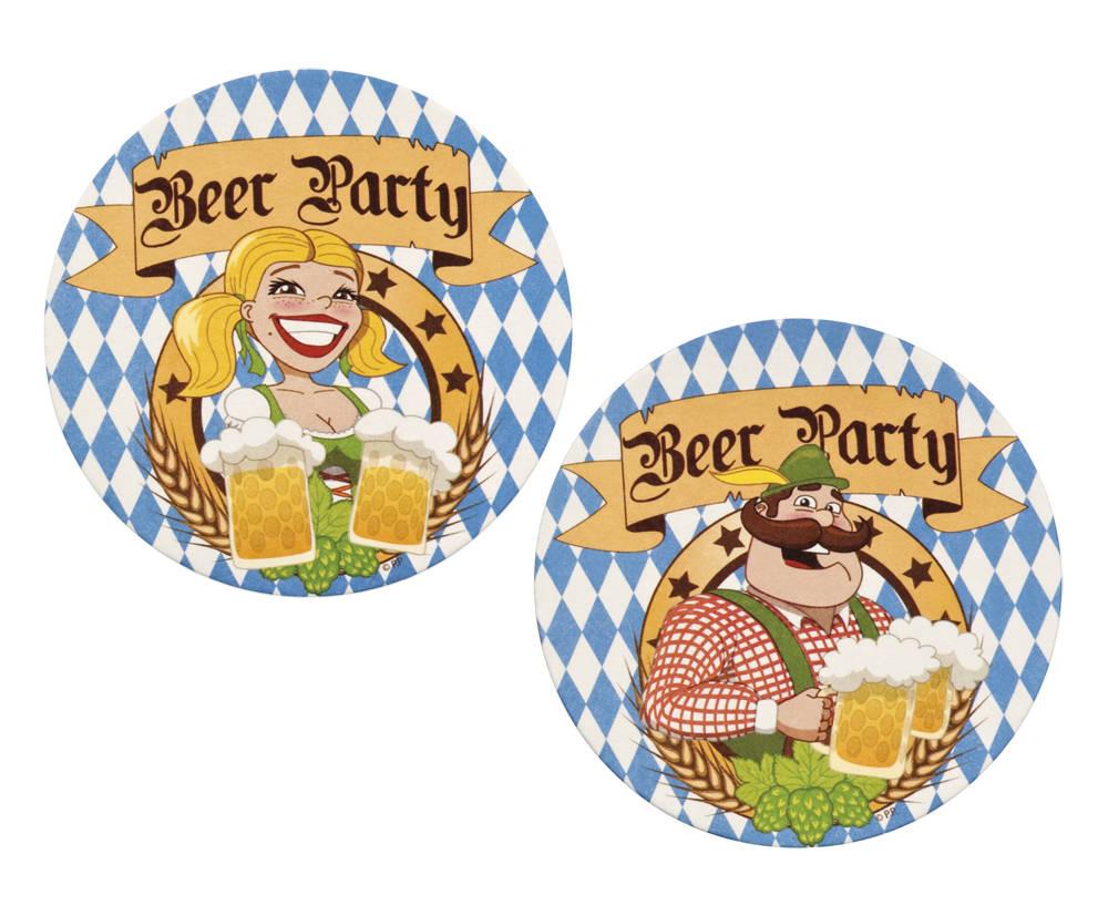 Beerparty glassunderlegg ca 10cm