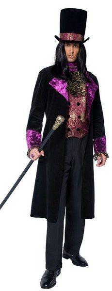 Gotisk Count Deluxe herrekostyme