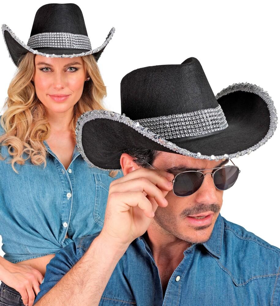 Party black cowboy hatt