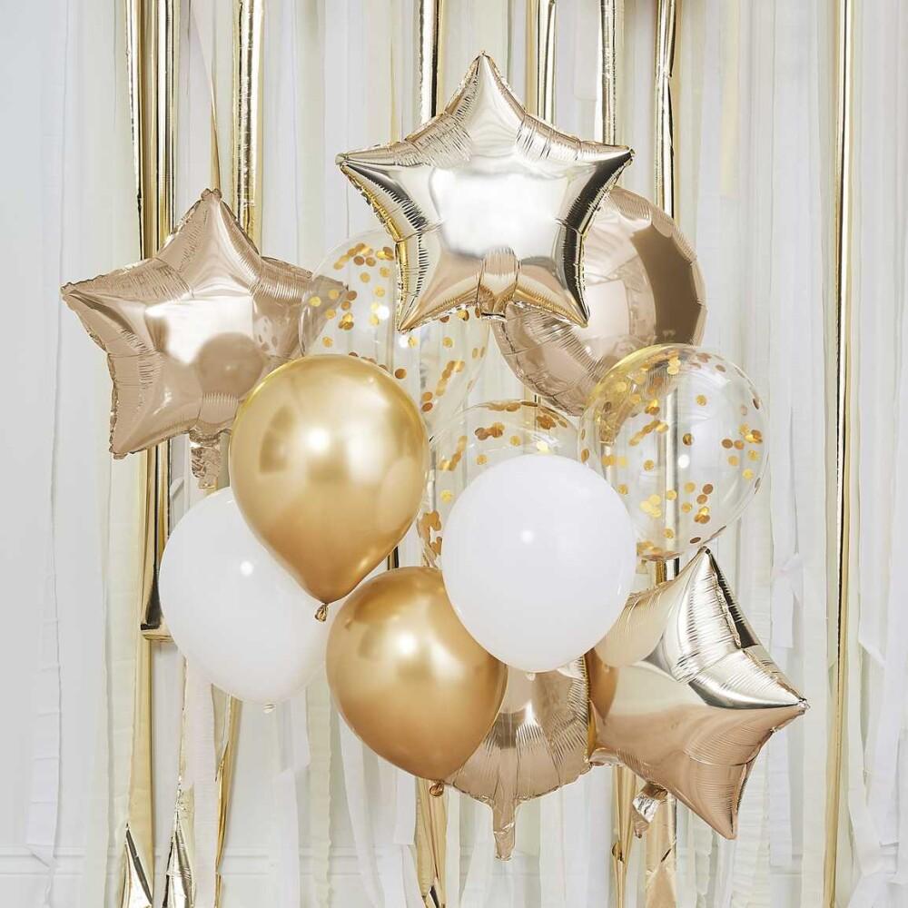 Metallic Gold Ballongbukett