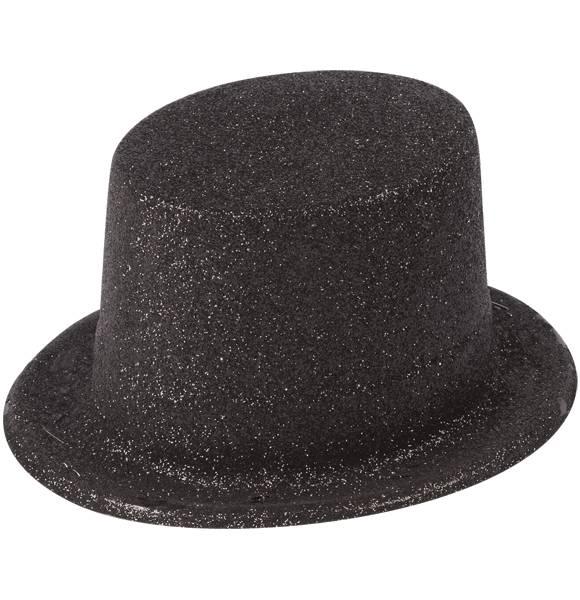 Flosshatt Glitter Svart Plast