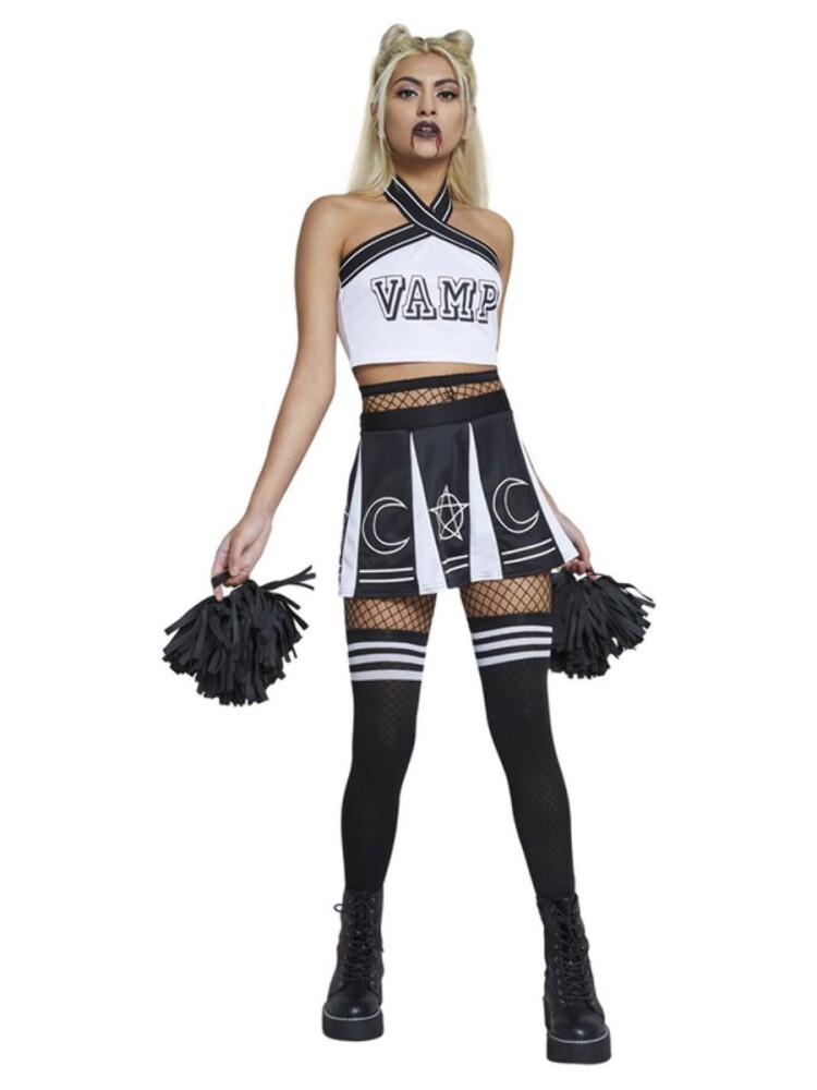 Fever Sexy Vamp Cheerleader Svart/Hvit