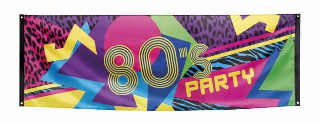 1980`s Party Banner 220*74 cm stoff