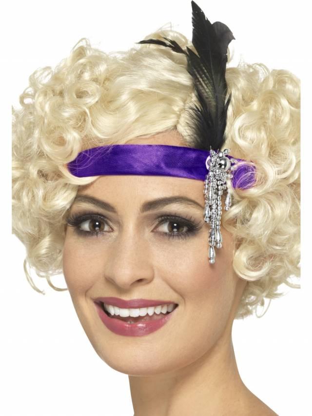 Charleston Hodebånd Satin Purple