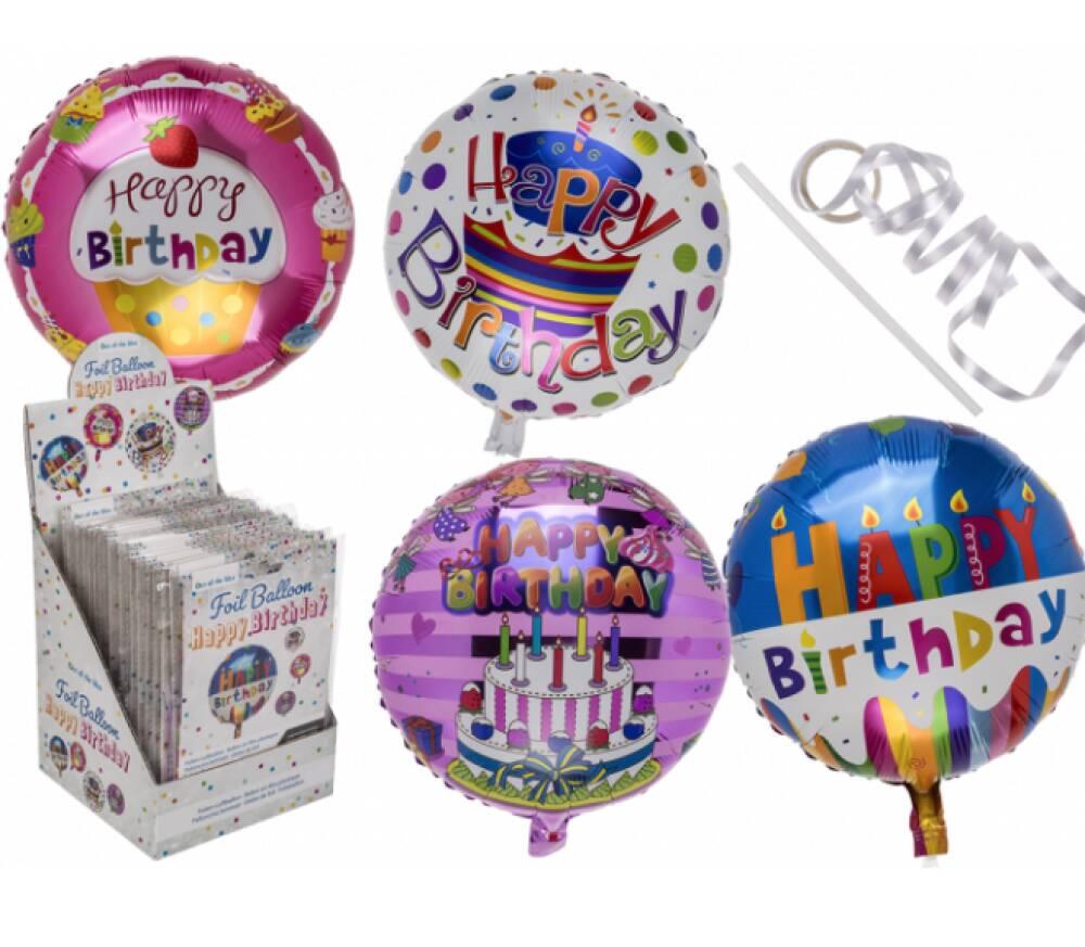 Folieballonger Happy Birthday ass