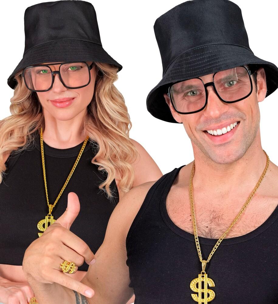 90s HIP HOP GLASSES WITH TRANSPARENT LENSES