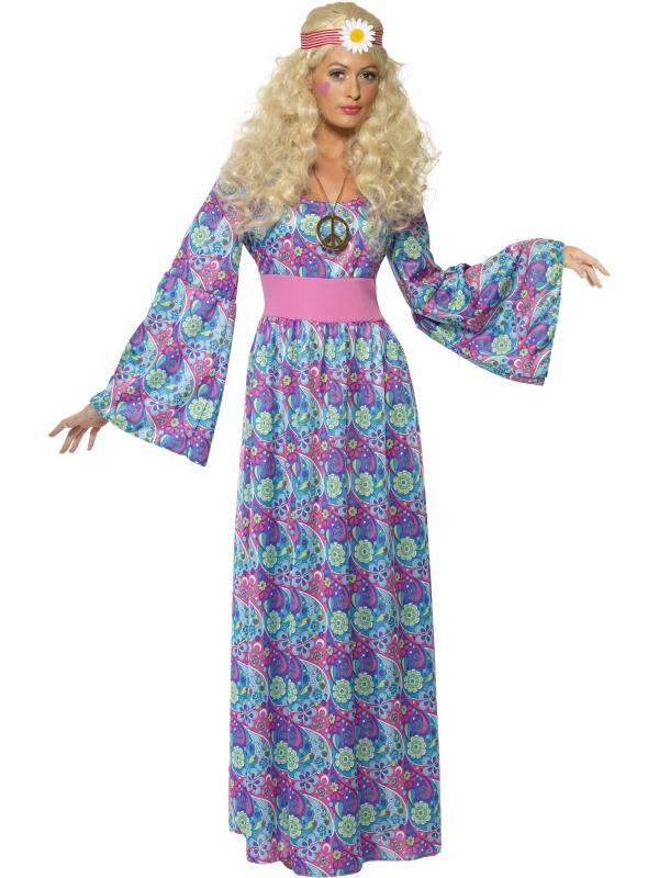 Flower Child Blå Kjole Maxidress