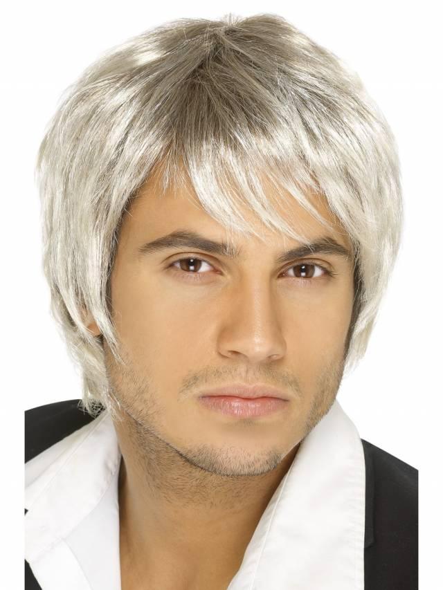 Boyband Parykk Med Blonde Striper