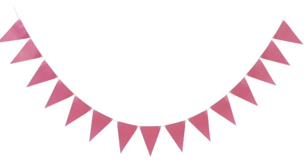 Flaggbanner Lys Rosa Babyshower