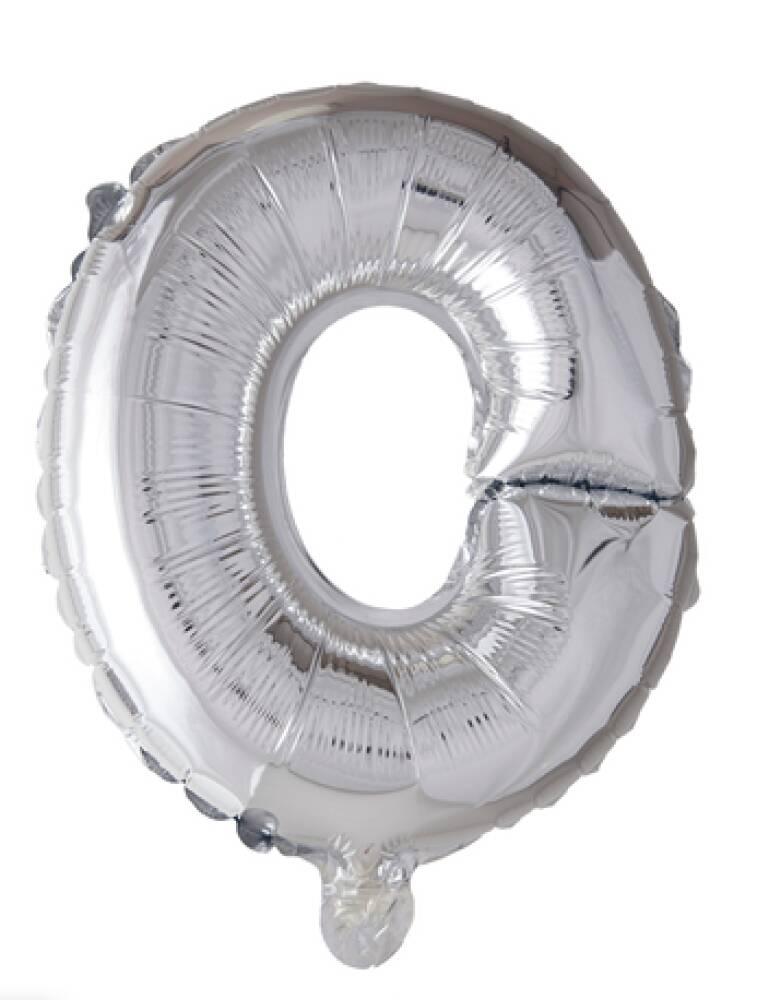 Bokstavballong Sølv Folie ca 41cm O