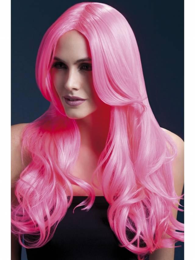 Fever Deluxe Parykk Khloe Neon Pink