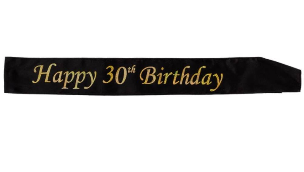 Ordensbånd 30 ÅR Svart & Gull