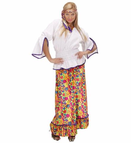 Hippie Woman Psykedelisk Lang