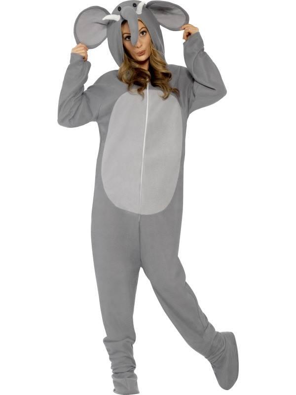 Elefant Kostyme Jumpsuit & Hood