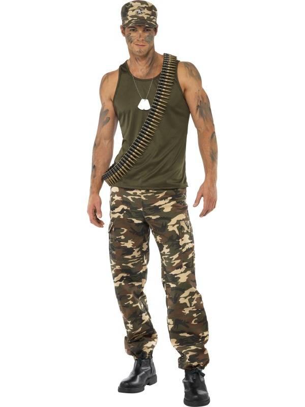 Khaki Camo Herrekostyme Deluxe
