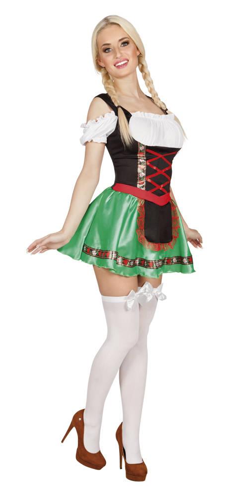 Sexy Oktoberfestkjole Heidi Grønn / Svart