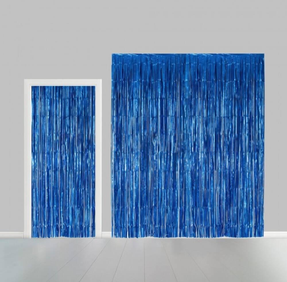 Backdrop Blå Tinsel Dørbredde