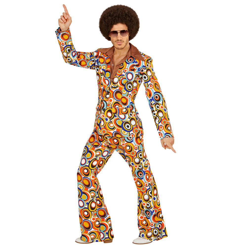 1970`s Disco Man Suit Bubbles Mønster